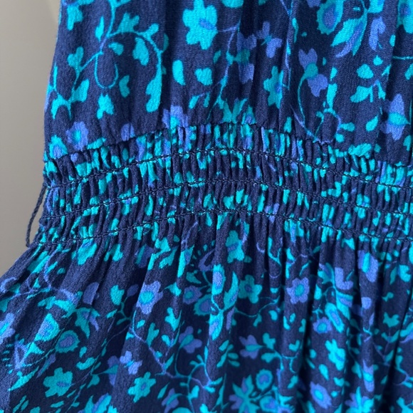 Blue dress with small floral print - Picture 5 of 8